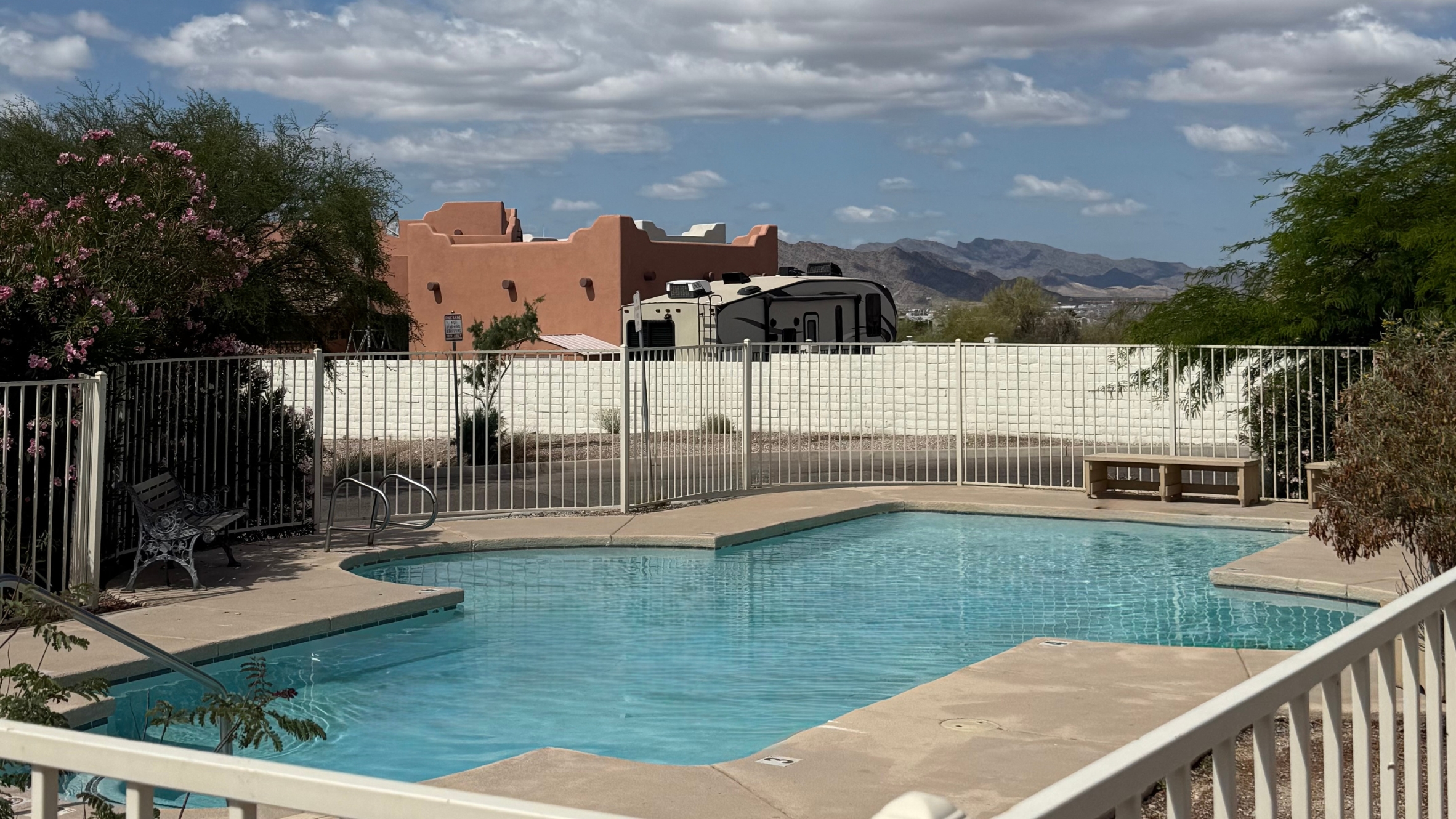 This image displays swimming pool photo of Quartzsite Senior Apartments